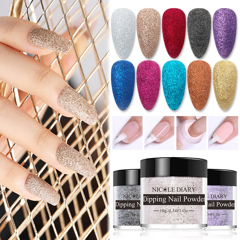 NICOLE DIARY 10 г пудра для макияжа ногтей цветные блестки украшения натуральные сухие