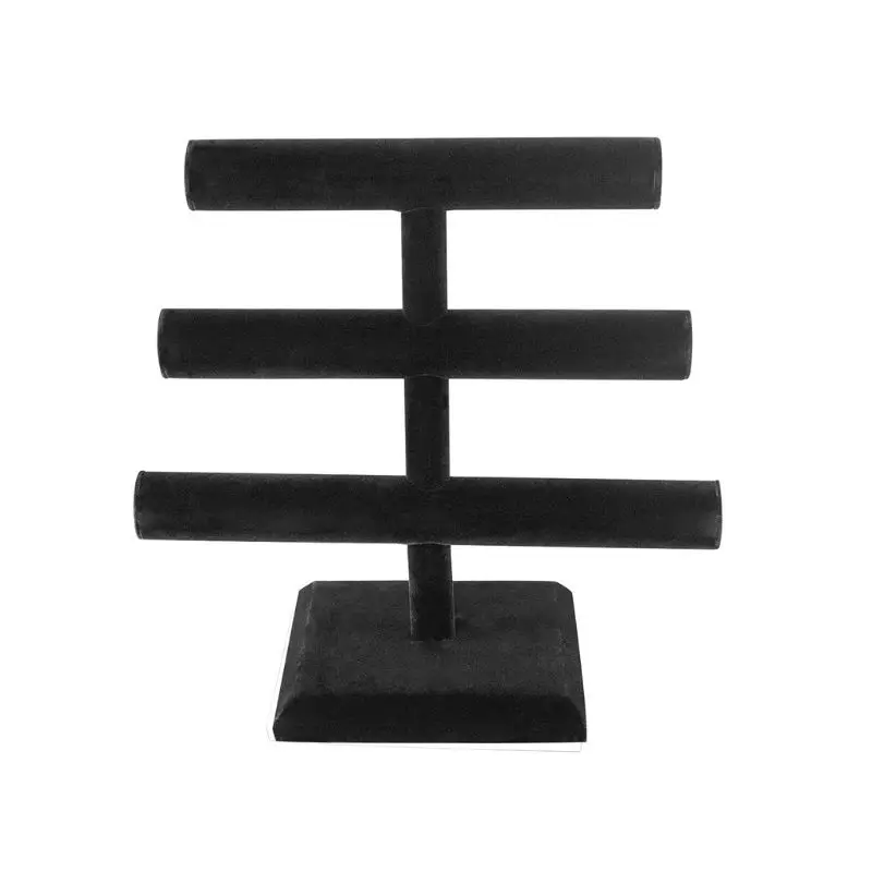 

Velvet Level T-Bar Bracelet Necklace Jewelry Display Stand for Home Organization Dropshipping