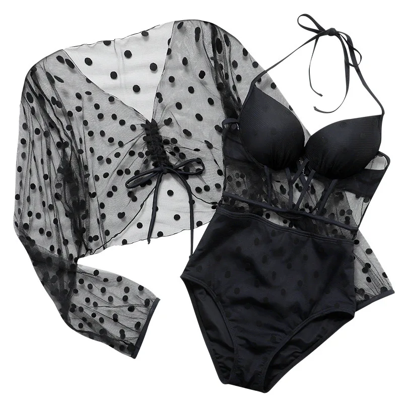 

Swimsuit Fused One Piece Swimsuit Woman Swimsuits Women's Sport Female Sexy Underwire Push Up Lace 2020 New Ins Spandex Solid