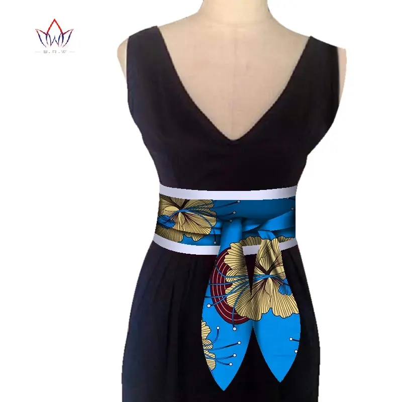 12 BRW Африканский принт Obi Ankara зеленый желтый баска пояс кнопки юбки для женщин подарок ручной работы ремень аксессуар WYB268 - Окраска металла: 12