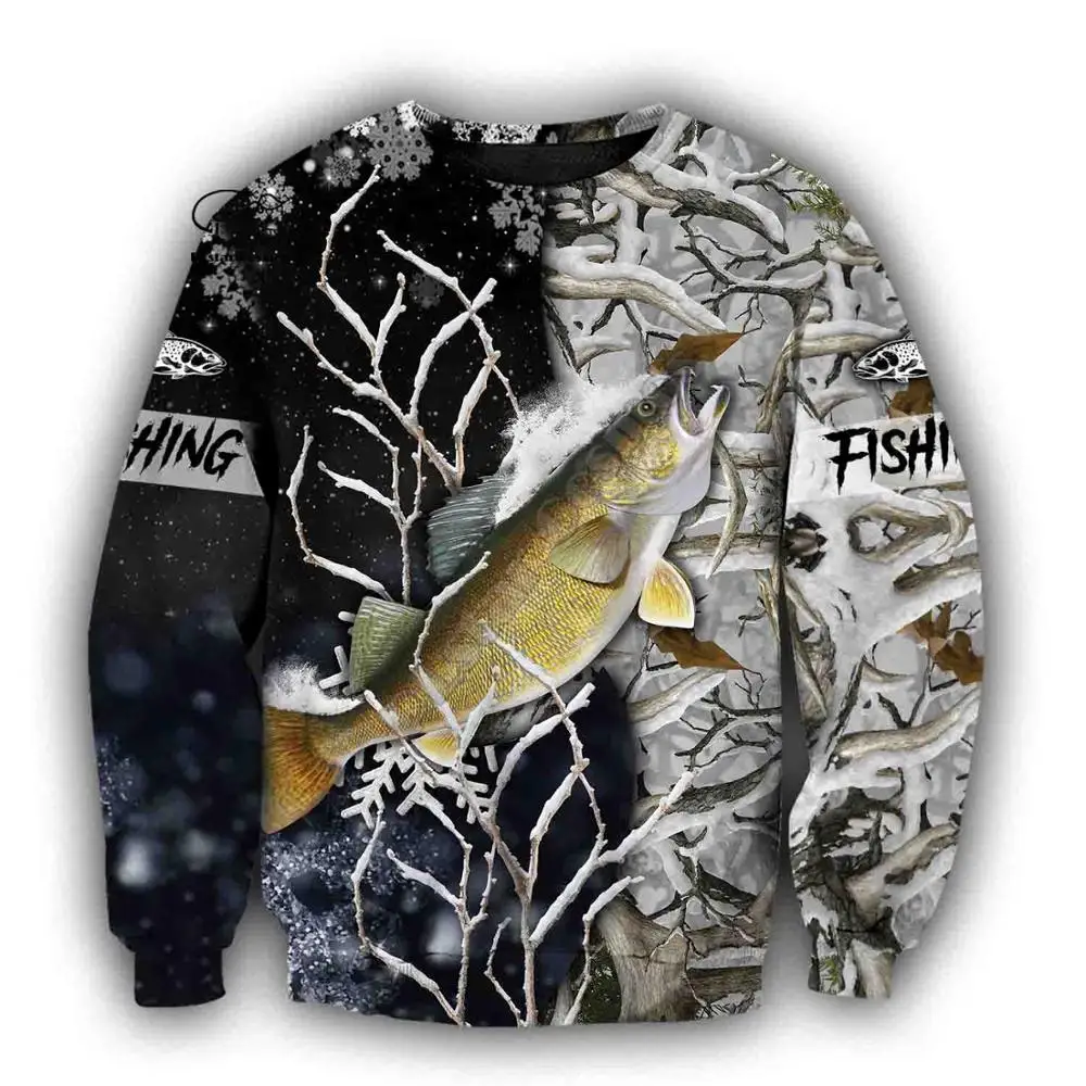 

PLstar Cosmos 3DPrint Hunter hunting Fish Unisex Harajuku Streetwear Man and Woman Funny Hoodies/Sweatshirt/Jacket/-a8