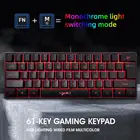 Мини Универсальная игровая механическая клавиатура V700 RGB, 61 клавиша, USB проводная светодиодная подсветка, портативные клавиатуры для ПК, компьютера, геймера
