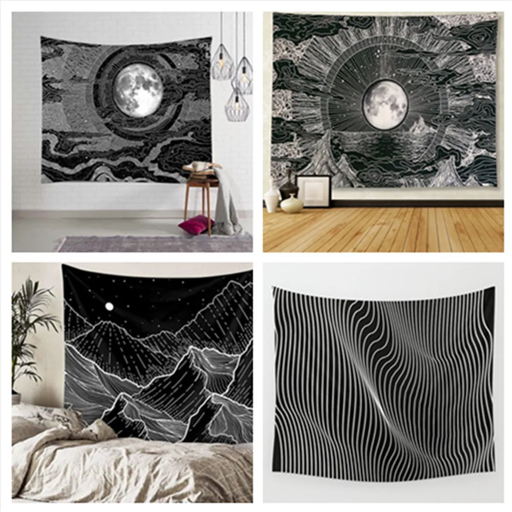 Настенное пляжное полотенце Moon Sun художественный скандинавский гобелен в