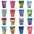 Оптом Микки Минни Маус игрушки автомобиль Единорог попкорн коробка для детей день рождения товары бумажная коробка для попкорна детский душ коробка для вечеринки