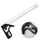 300 мм комбинированная квадратная линейка, многофункциональный квадратный угломер из нержавеющей стали, транспортир, инструменты, измерительные инструменты