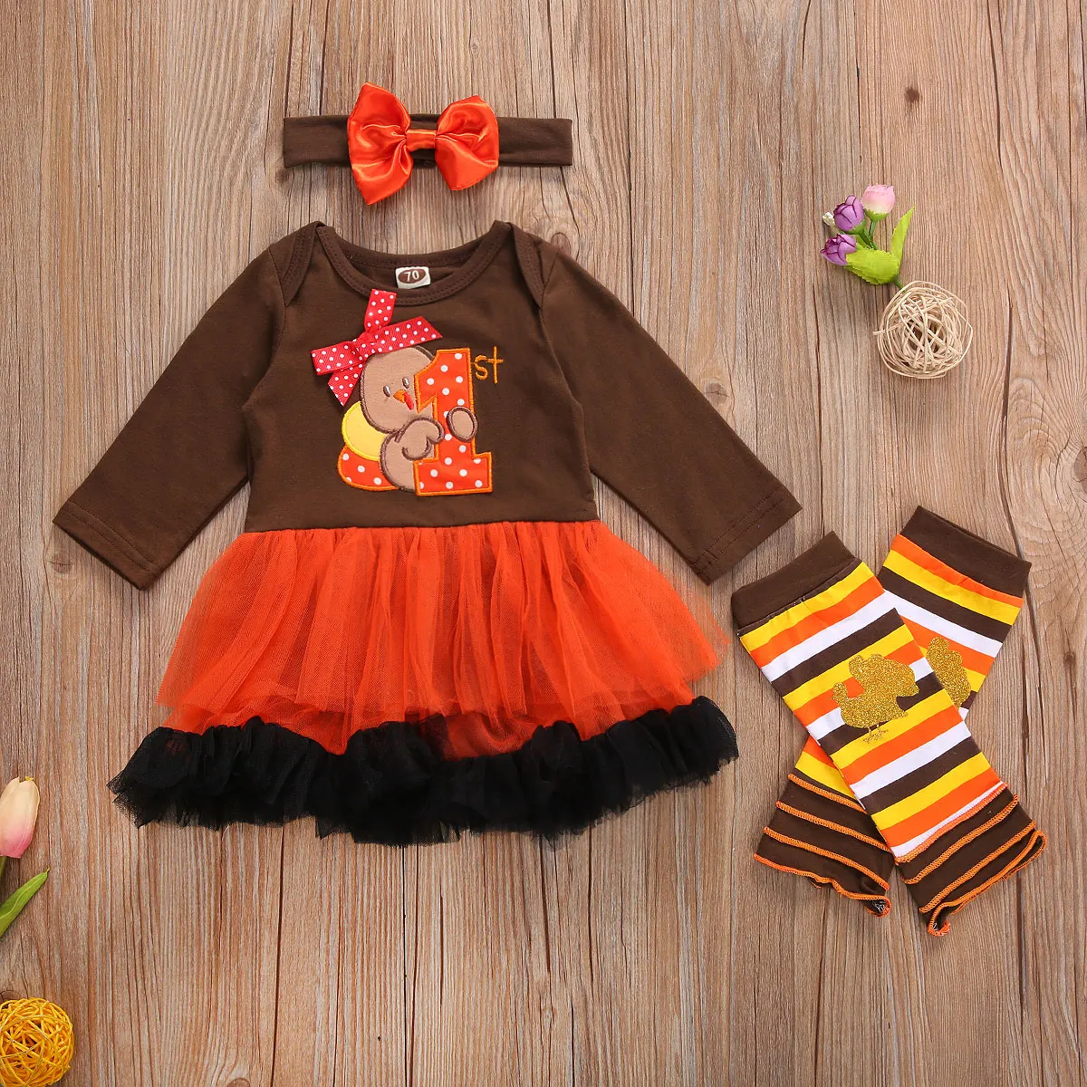 Наряды на День Благодарения для новорожденных девочек лоскутное Сетчатое платье