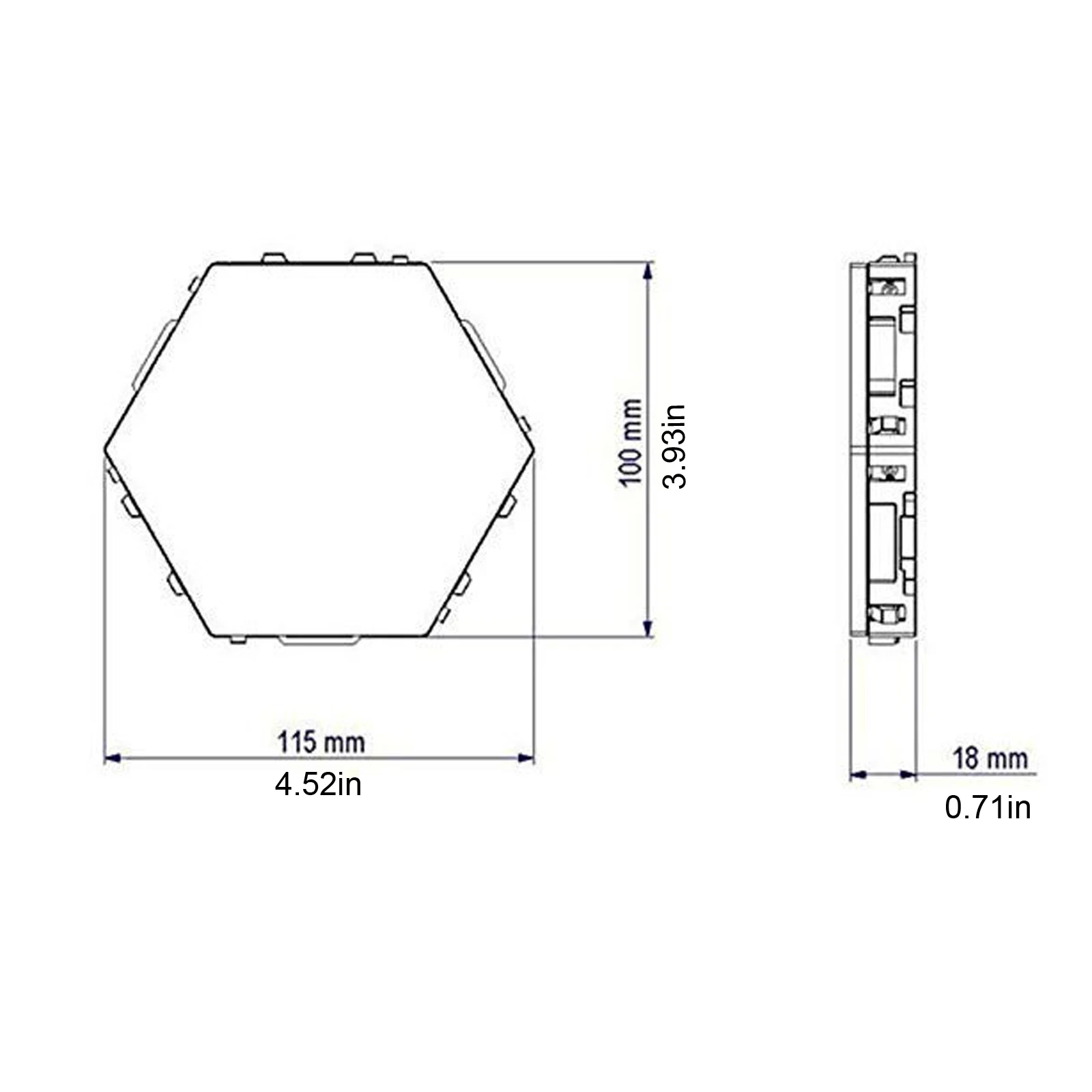 

Touch Light Creative Smart Led Light Panel Removable Hexagonal Wall Lamp Diy Geometry Hex Light Honeycomb Hallway Night 8pcs#G30