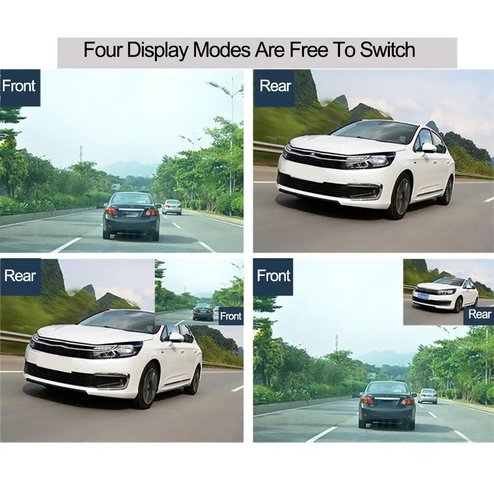 

Car DVR Camera Dash Cam Auto Video Recorder Rear View Reversing Wide Angle Camera 1080P Full HD 4" Parking Monitor G-sensor