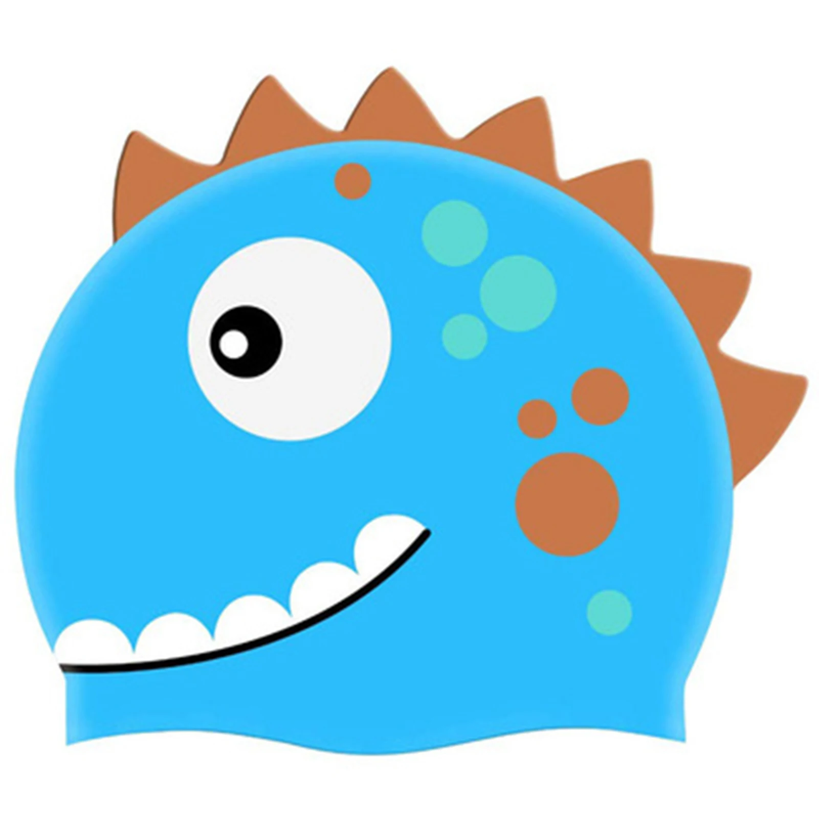 

Kids Swim Cap 3D Cartoon Dinosaur Design Silicone Swimming Hat Flexible Waterproof Sunproof Bathing Cap for Boys Girls ALS88