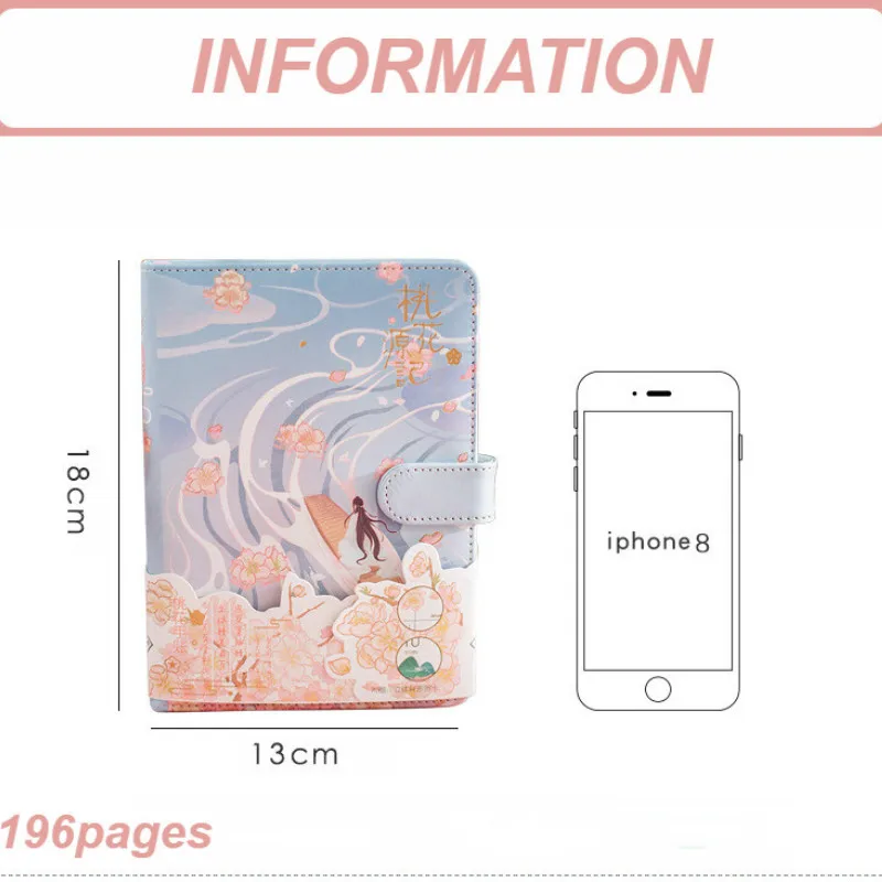 Блокнот B6 с магнитной застежкой позолоченный тетрадь в старинном стиле