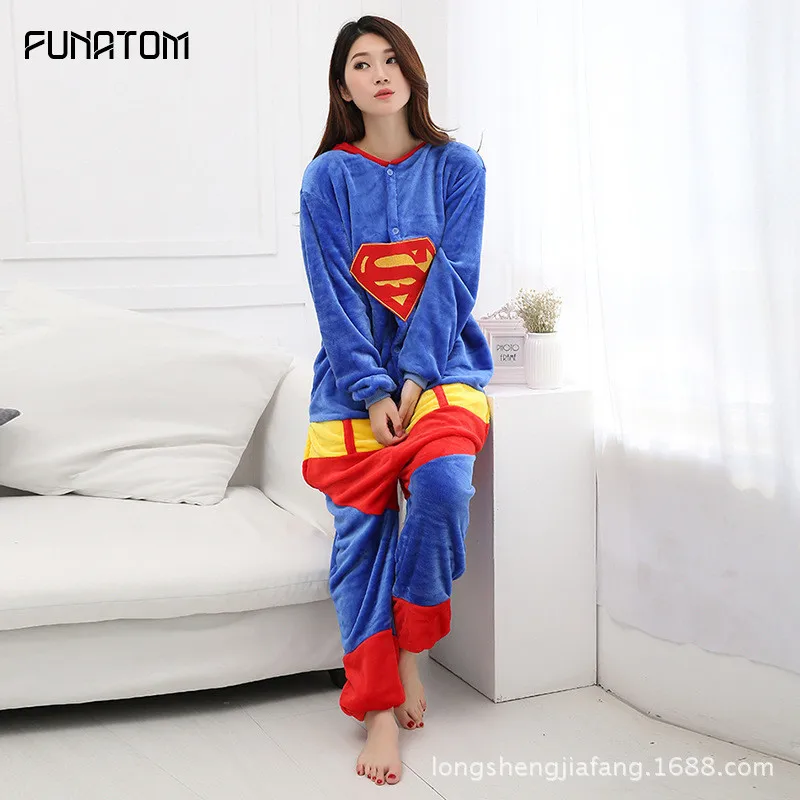 Фланелевая Пижама для взрослых пижамы с животными Человек-паук женщин в стиле