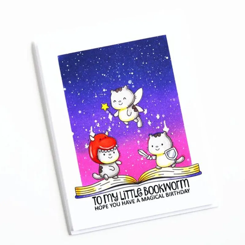 Красочные штампы и в виде животных для изготовления открыток 2020 прозрачные