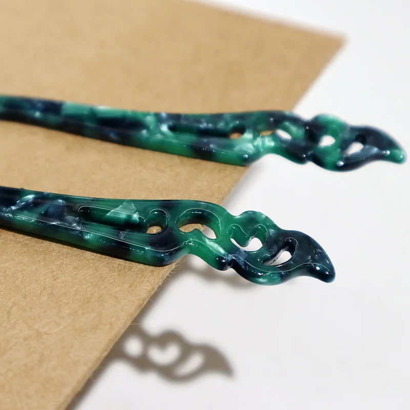 Модные ацетатные палочки для волос еды в китайском стиле Винтажные заколки