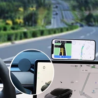 For Tesla Model 2021 2020 Magnetic Hidden Foldable Car Phone Pillar Holder Accessory Interior For iphone