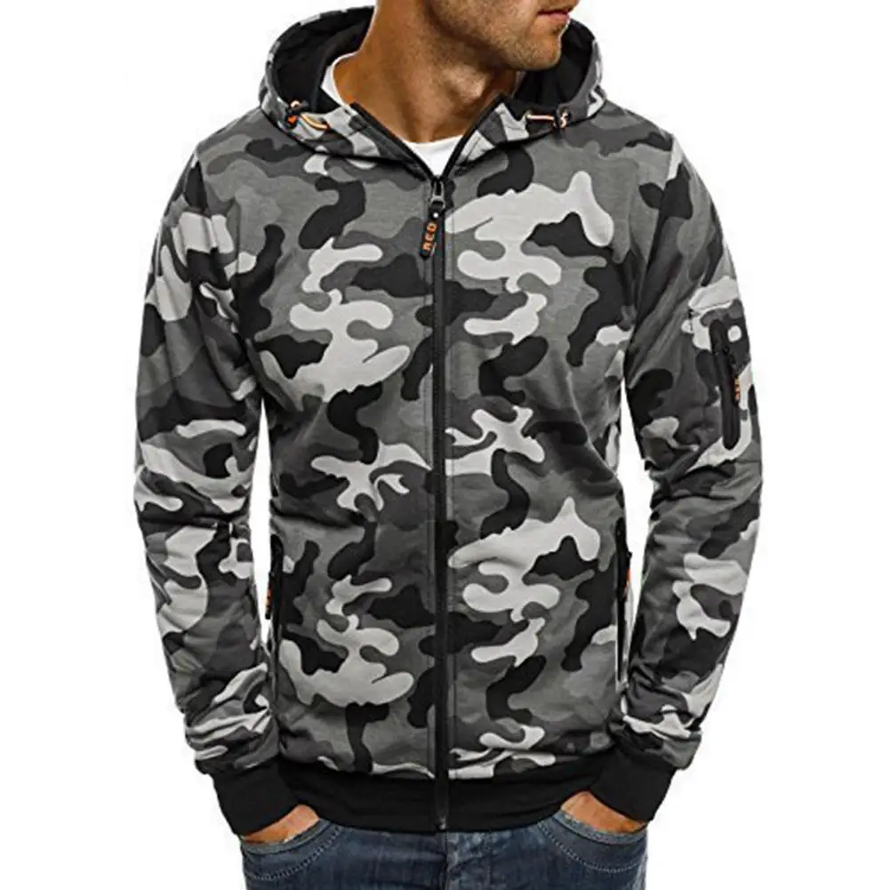 Camouflage Hooded Jacket Men's Cardigan Casual Sweater Europe And America Hoodie |