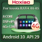 Автомагнитола 2 Din на Android 10,0, мультимедийный проигрыватель с GPS, Wi-Fi, Bluetooth, для Toyota RAV4 2001, 2002, 2003, 2004, 2005, 2006
