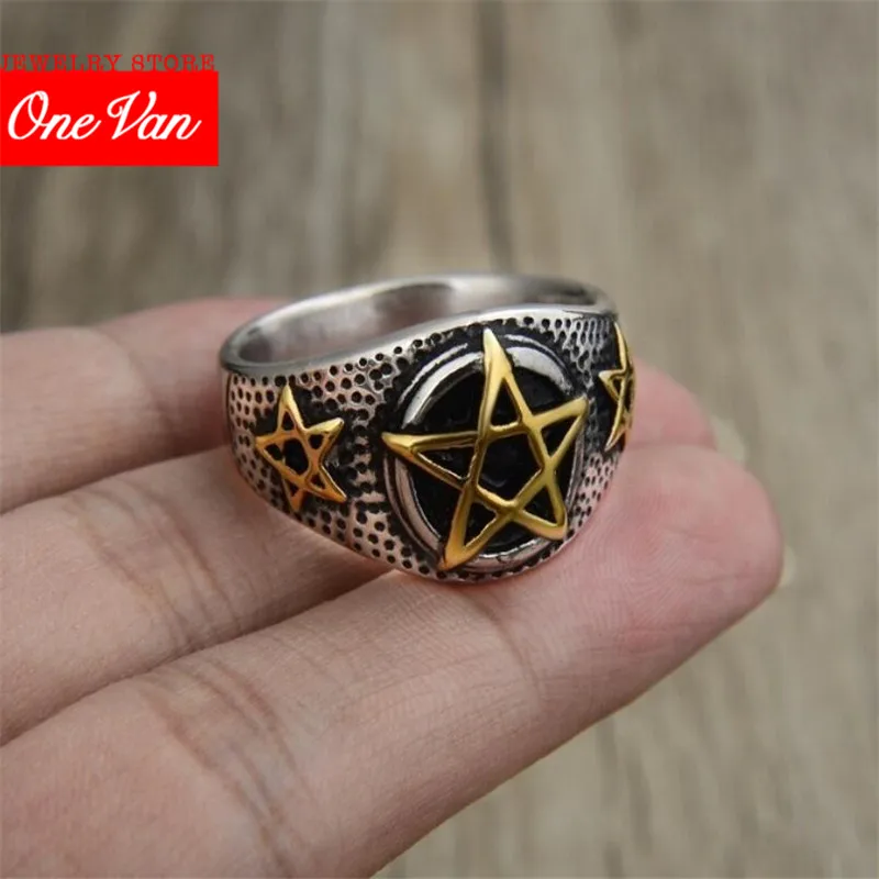 Кольцо со звездами из нержавеющей стали в готическом стиле 2020|Кольца| |