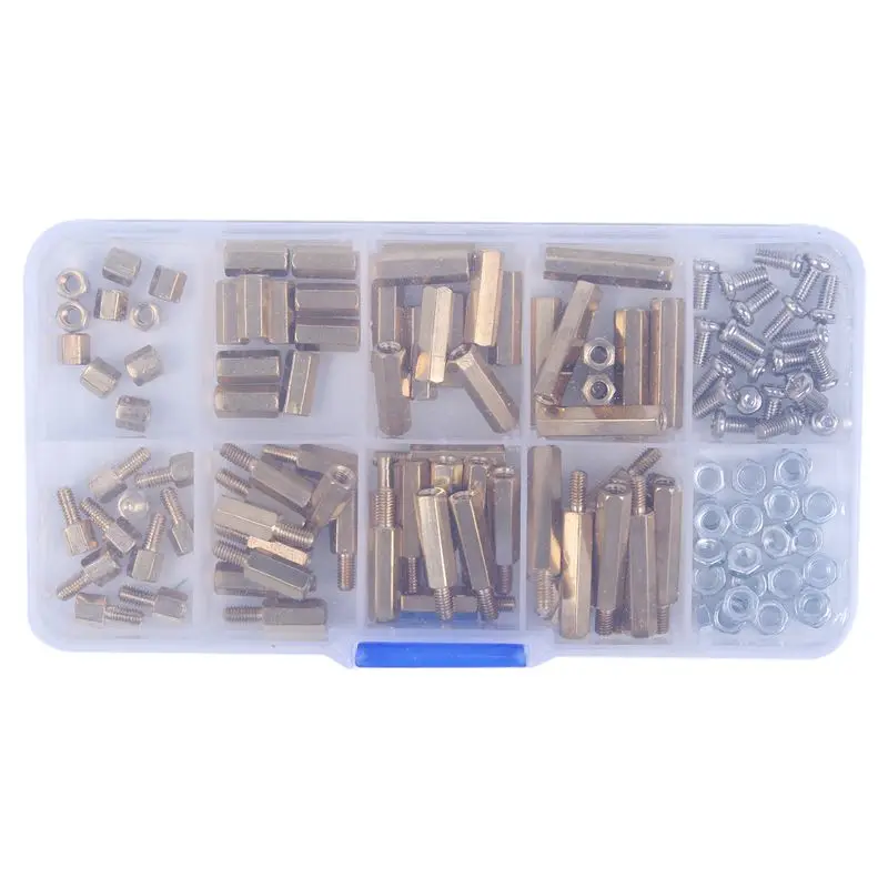 Promotion! M3 Male-Female Hex Brass Standoff Bolt Screw Nut Motherboard Assortment Kit Mount 120Pcs | Nuts