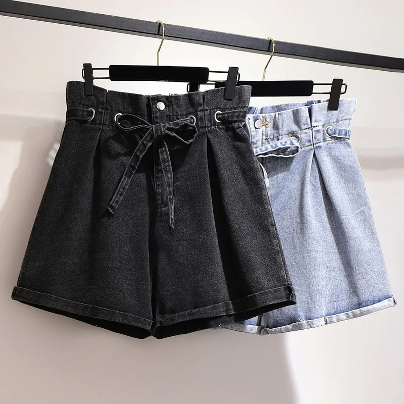 

5XL 6XL Women Summer Shorts plus size large Denim Jeans Girl loose wide leg Casual Hot Short harajuku JC159
