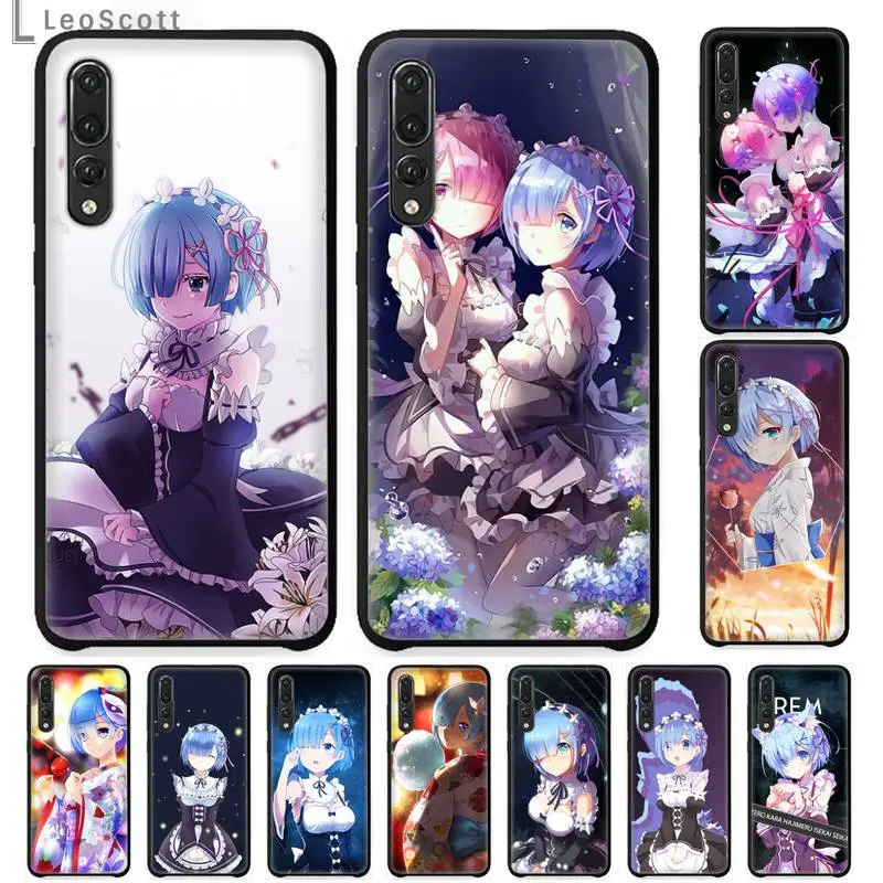 

Re ZERO Ram Rem In Another World Phone Case For Huawei honor 10 i lite 8x P 20 30 40 lite pro smart 2019 nova 5t mate 20 pro