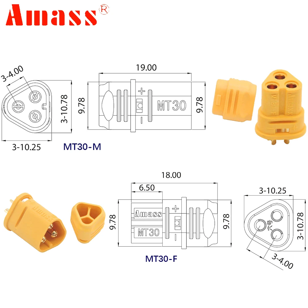 5 паралот amass mt30 2 мм 3 контактный му