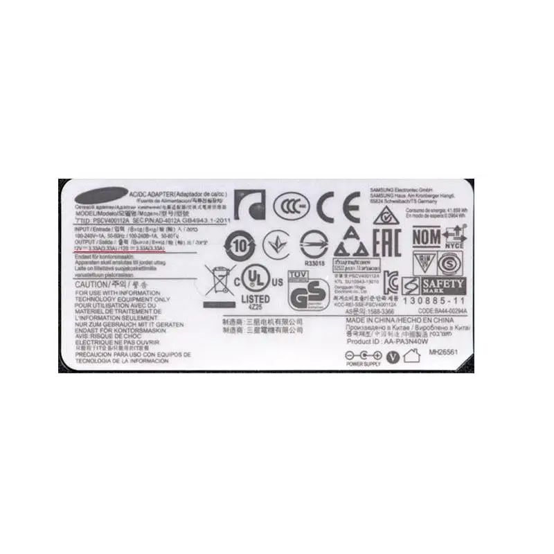 Оригинальное зарядное устройство с адаптером переменного тока для Samsung источник