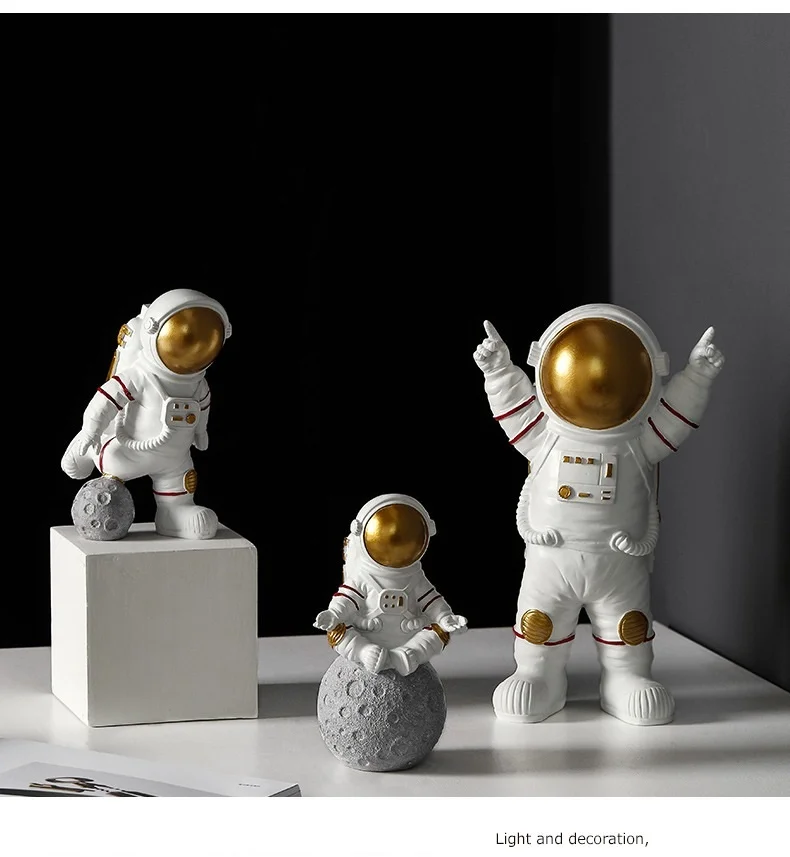 

Astronaut Figurine for home décor office accessories ornaments for bedroom livingroom decoration Reson Statue Art Sculpture