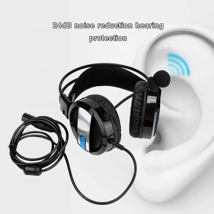 Авиации гарнитура пилота Шум снижение 5-контактный разъем универсальный с