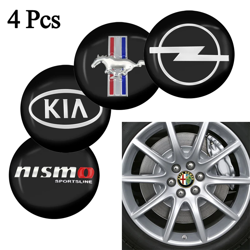 

4Pcs Car Badge Wheel Center Rim Cover Sticker Exterior Styling Tires Emblem Decals for BMW M Mini E46 E90 E60 F10 F30 E39 E36 X5