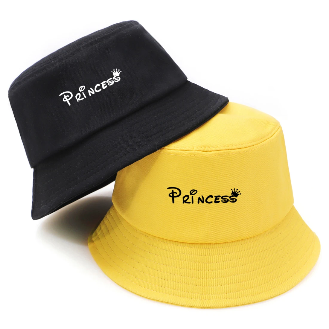 

Cute Princess Print Mans Bucket Hat Sun Prevent Headwear Ladies Fishing Hats Summer Hip Hop Beach Sun Caps Casual Bob Chapeau