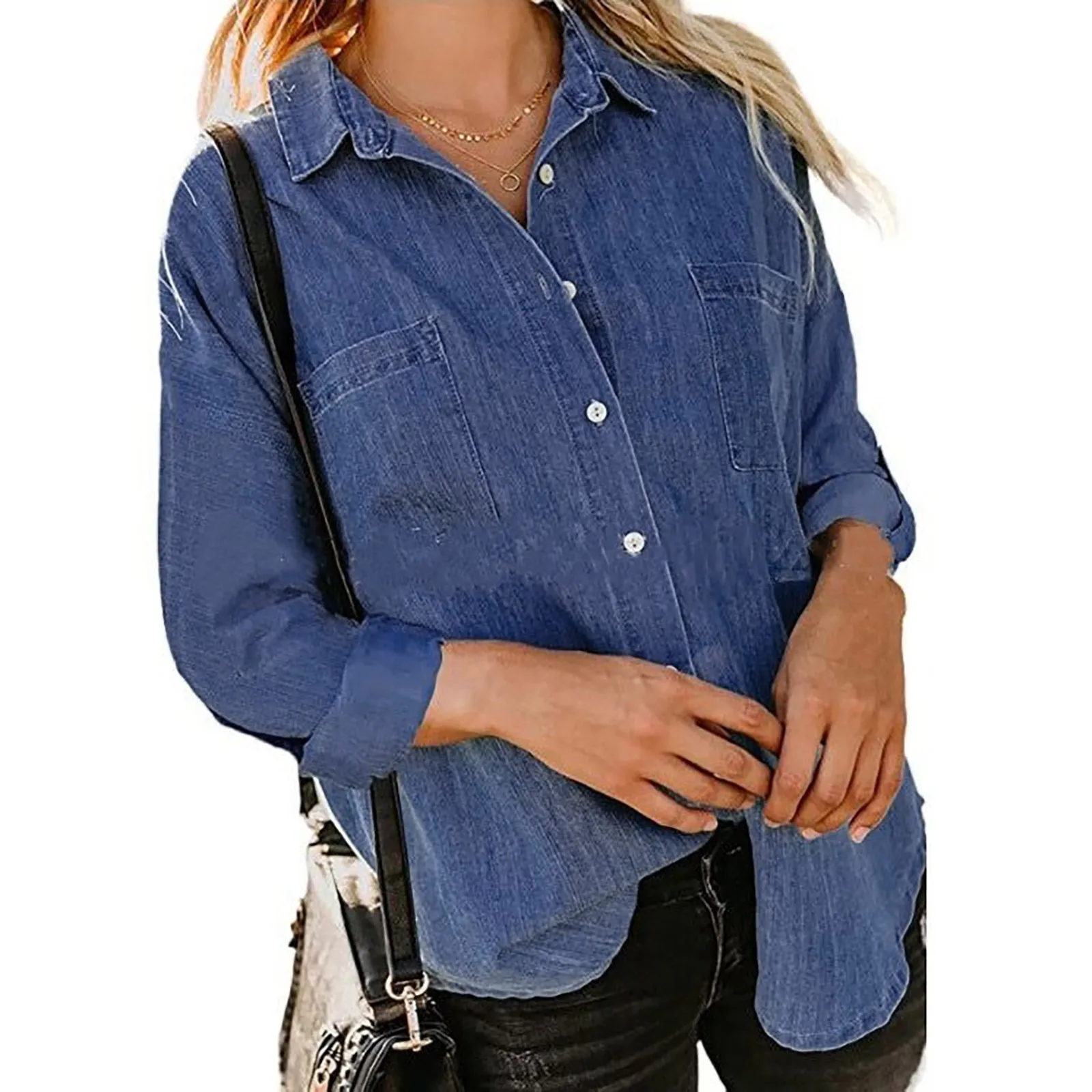 

Женские осенние джинсовые куртки, уличная одежда, повседневные однобортные джинсовые куртки с отложным воротником и карманами, джинсовые к...