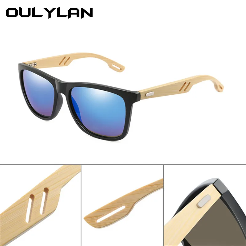 Oulylan Bamboo солнцезащитные очки для женщин и мужчин роскошные брендовые
