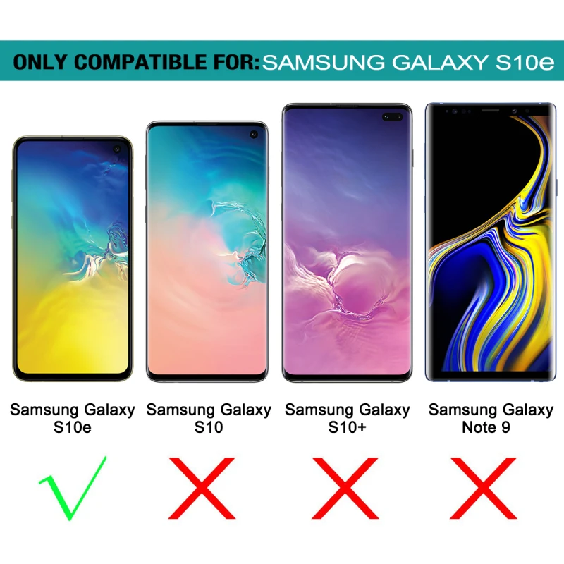 Для Samsung S10e 2 в 1 противоударный чехол-бампер со встроенным защитным экраном