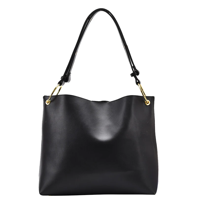 

Large Tote Bucket Bag 2021 Fashion New High-quality PU Leather Women's Designer Handbag High capacity Casual Shoulder bag