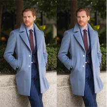 Casaco de inverno longo quente grosso dos homens do azul único breasted feito sob encomenda jaqueta masculina (2)