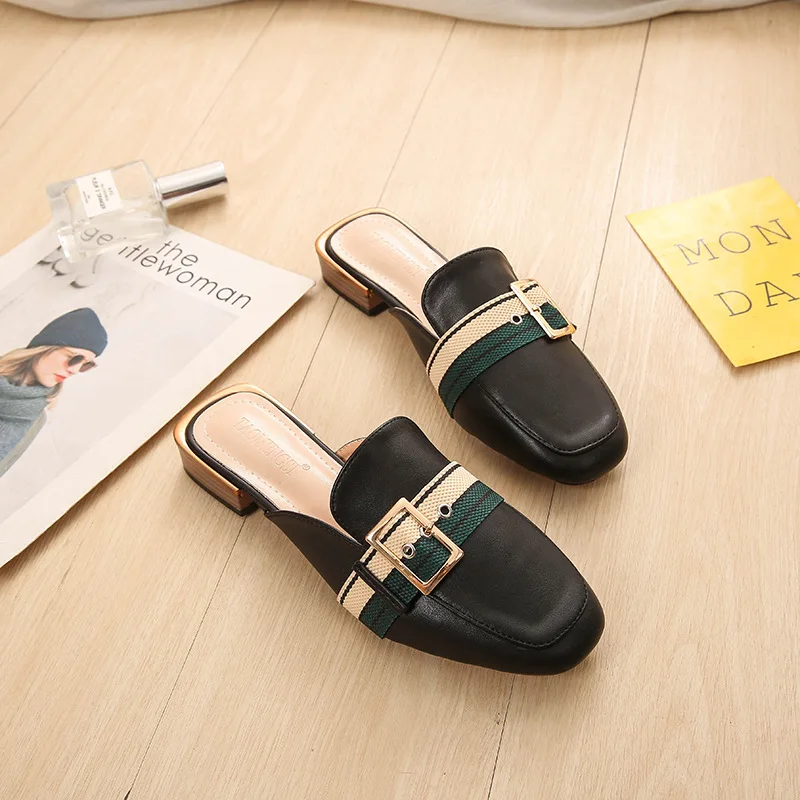 2021 New Spring Autumn Female Elegant Fashion Slippers Women's Korean Designer High Quality Shoes High Heel Slippers for Women