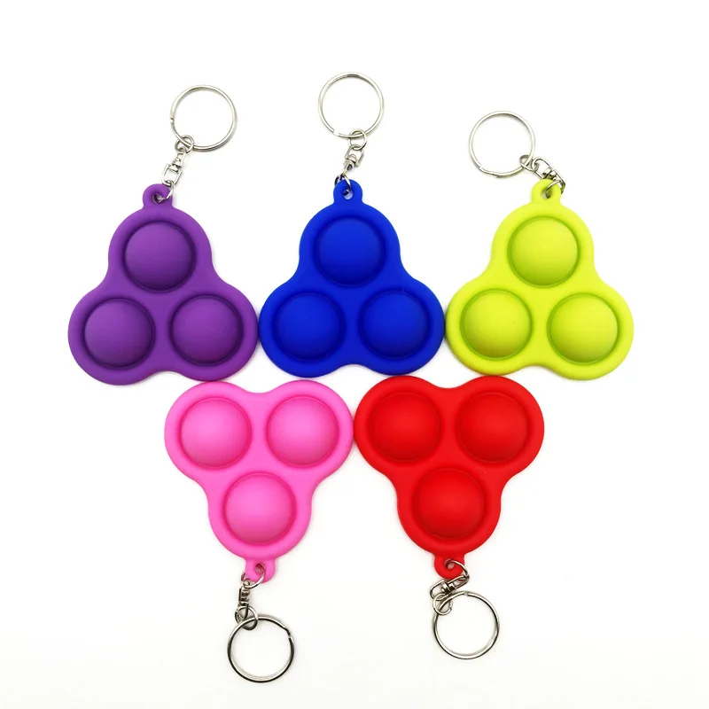 

Simple Keyring Fidget Toy Finger Exercise Montessori Fat Brain Toys Colorful Push Popits Montessori Fidget Toys For keyring