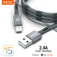 PZOZ Usb кабель зарядка для iphone кабель 11 12 13 pro max Xs Xr X SE 2 8 7 6 plus 6s 5s ipad air mini 4 Быстрая Зарядка Кабели зарядное устройство для iphone провод для зарядки ...