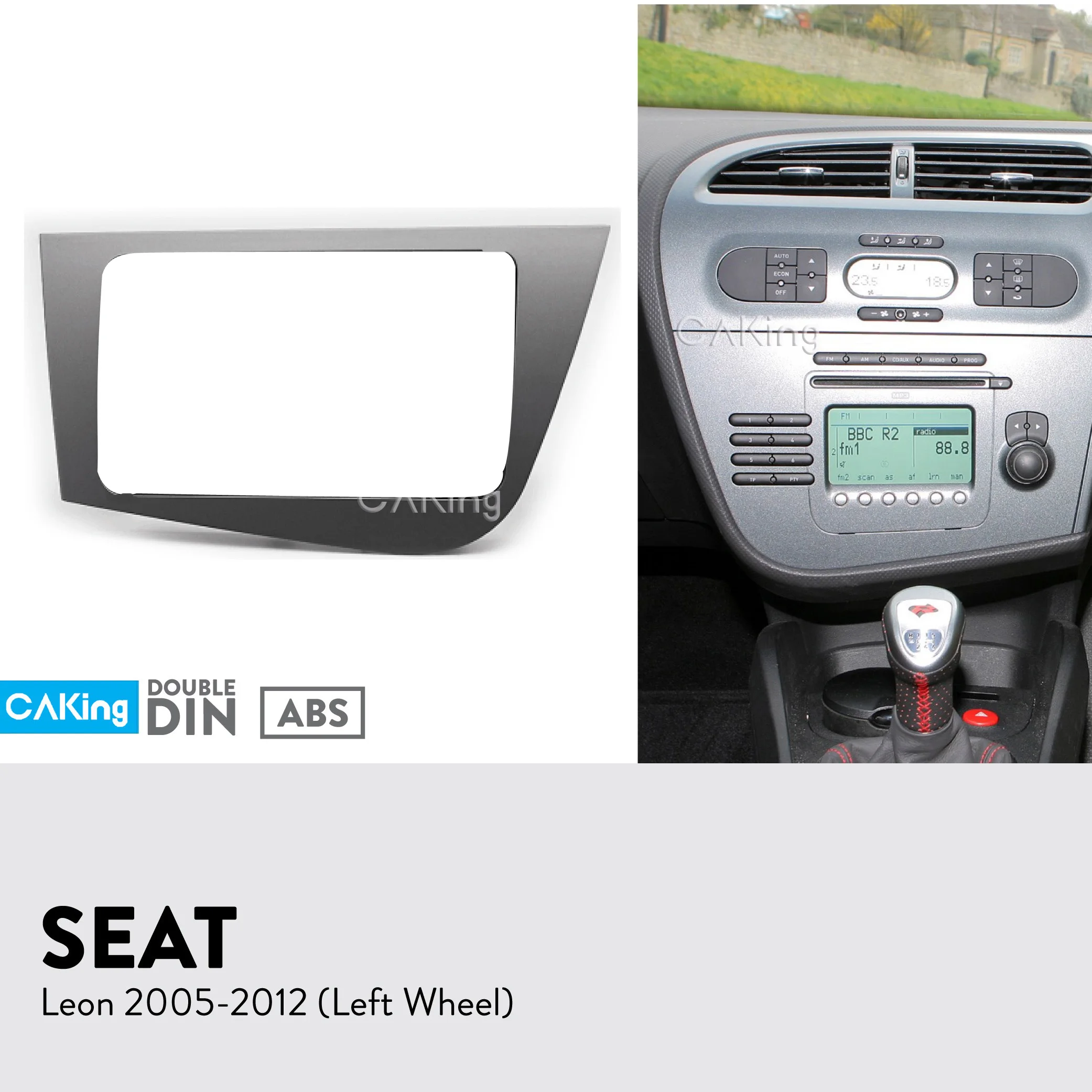 Автомобильная фасция Радио панель для SEAT Leon 2005 2012 (левое колесо) Набор Фитингов