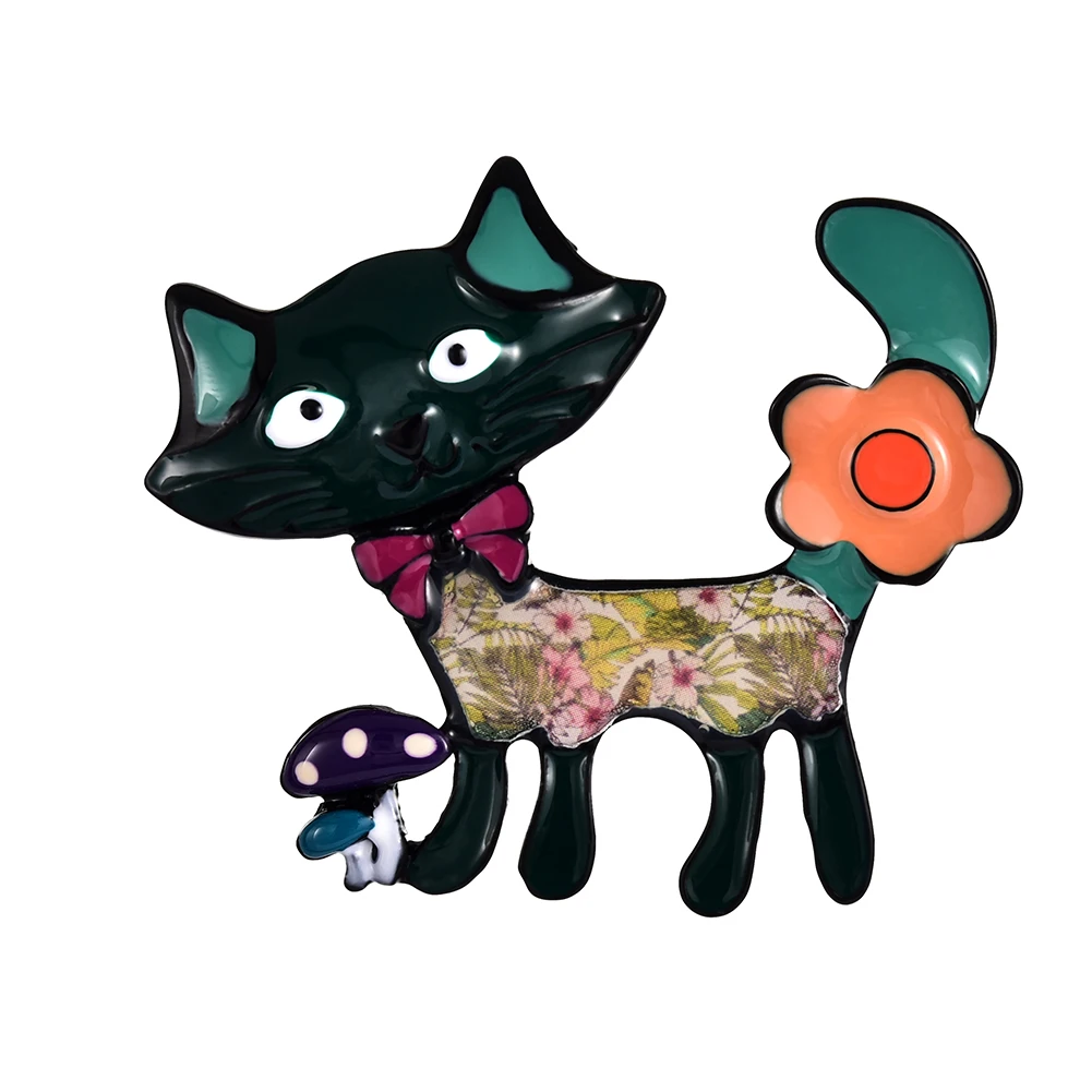 2019 цинковый сплав Милая Эмаль мультфильм кошка брошь одежда рюкзак со значком