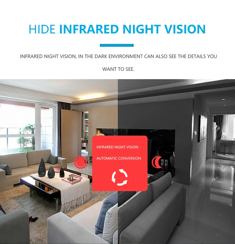 1080P HD Wifi Беспроводная ip камера для домашнего видеонаблюдения водонепроницаемая