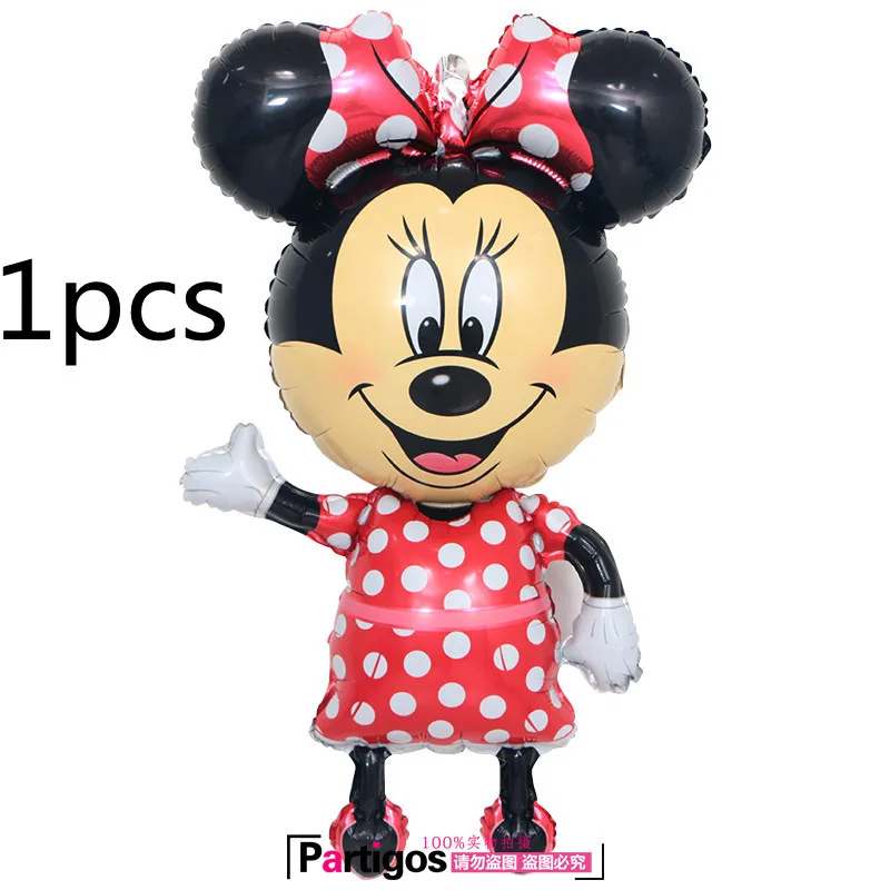 10 шт./lotRed и черных латексных шарика в горошек надувные шары Mickey Мышь тема День Рождения globos Свадебные baby shower вечерние украшения - Цвет: 1pcs