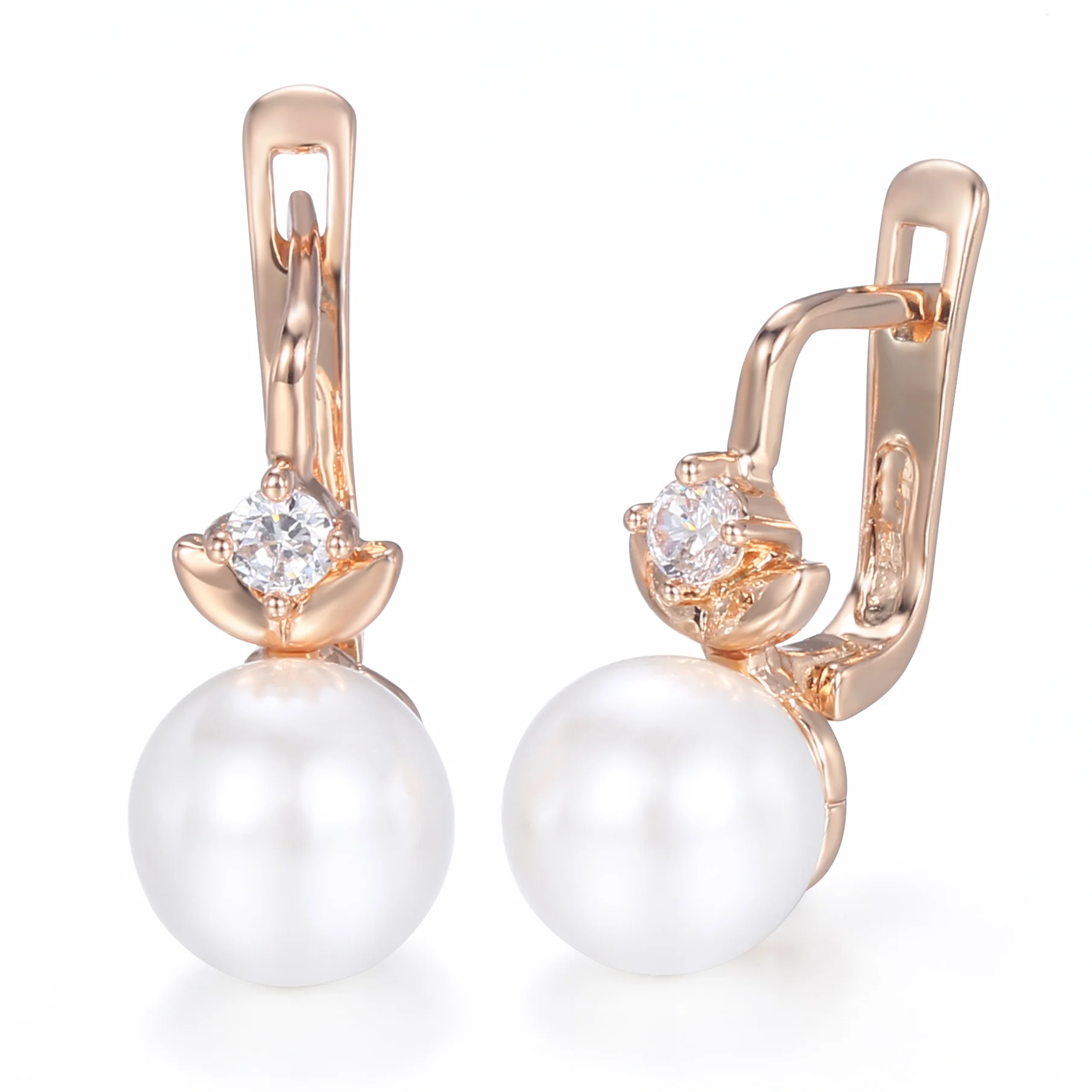 Женские серьги в виде цветов daislee из розового золота с искусственным жемчугом