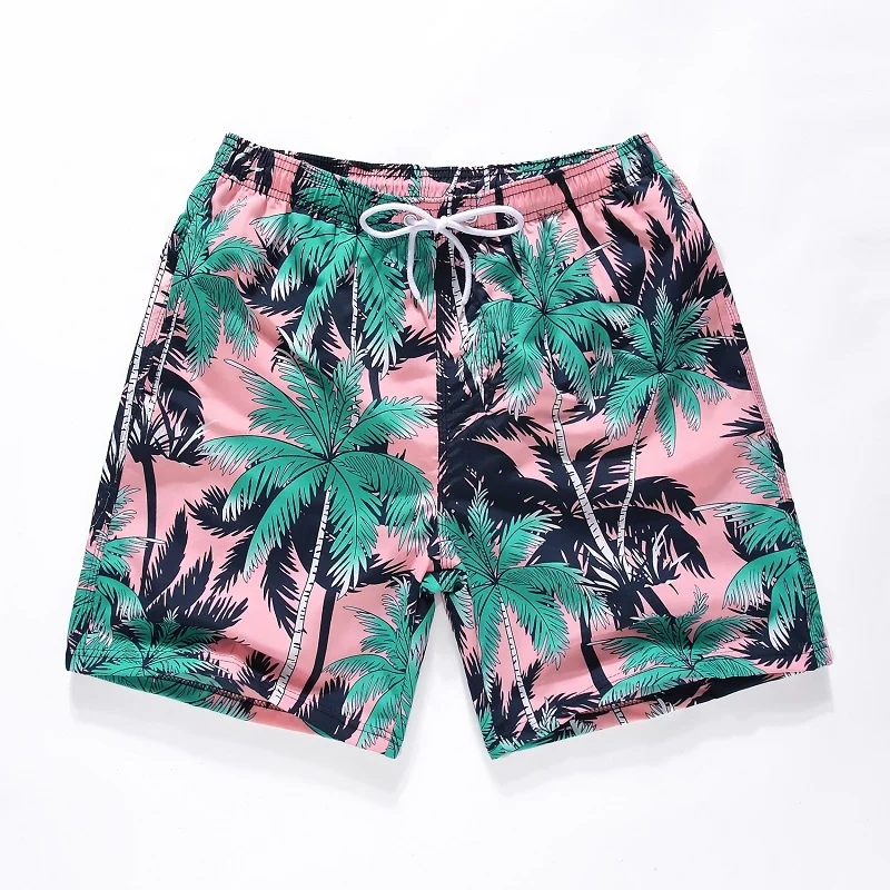 

Swim Trunks with Underpants Beachwear Casual Men Women Printed Beach Shorts Quick Dry Swimwear