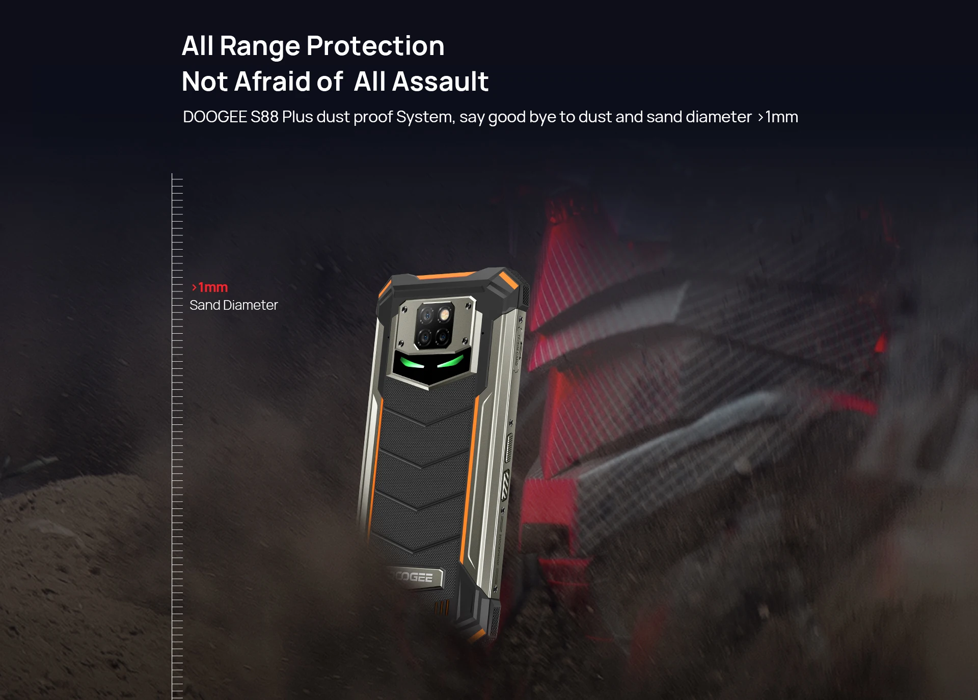 Rugged Mobile Phone DOOGEE S88 Plus IP68/IP69K 48MP Main Camera 8GB RAM 128GB ROM Android 10 OS 10000mAh Battery Global Version