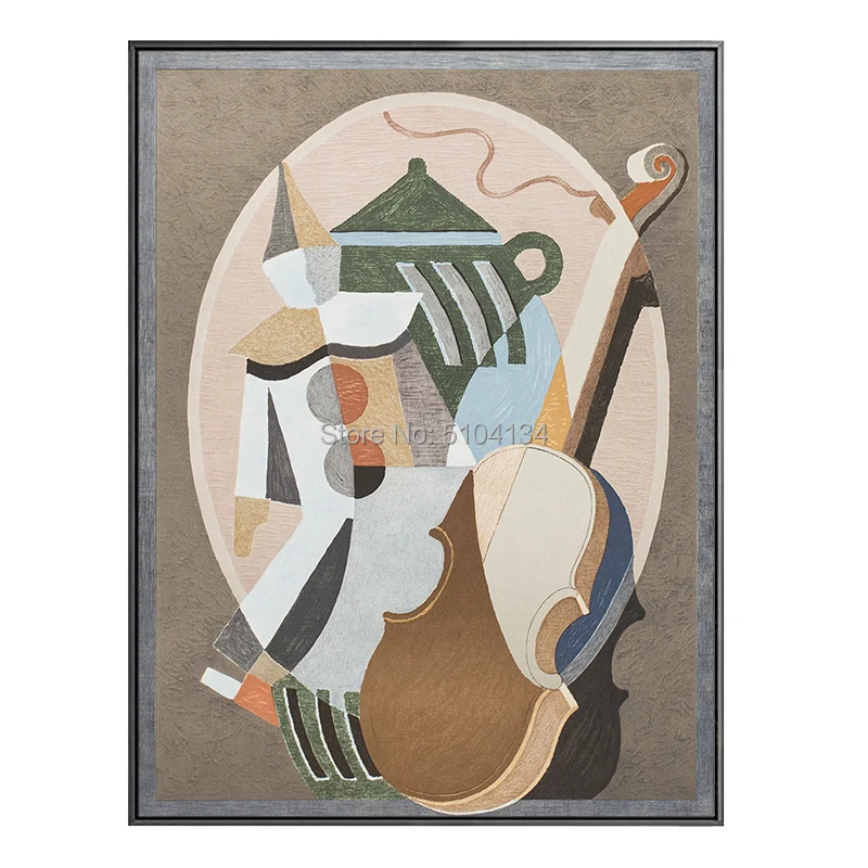 Простой дизайн художественная ручная роспись геометрия картина маслом на холсте