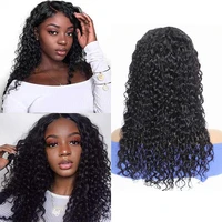 fgy wigs synthetic wig black long small curly hair black lady wig middle part hairline high temperature fiber26 inches