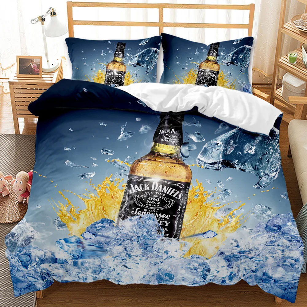 

Classic Bedding Set 3d Printing Red Wine Duvet Cover for Boys Girls Home Textile Quilt Cover Single Double Queen King Size