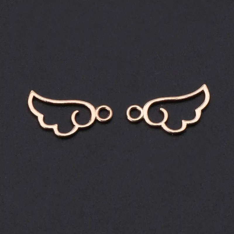 10 шт./компл. Крыло ангела металлическая рамка кулон открытый ободок Установка УФ