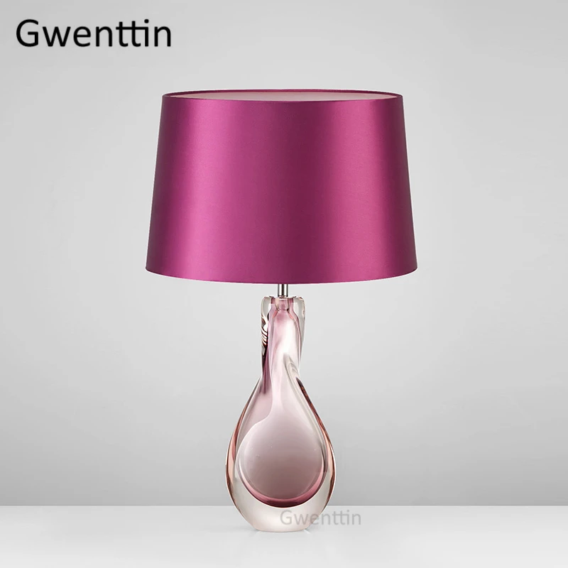 Современные роскошные витражные настольные лампы со светодиодной подставкой